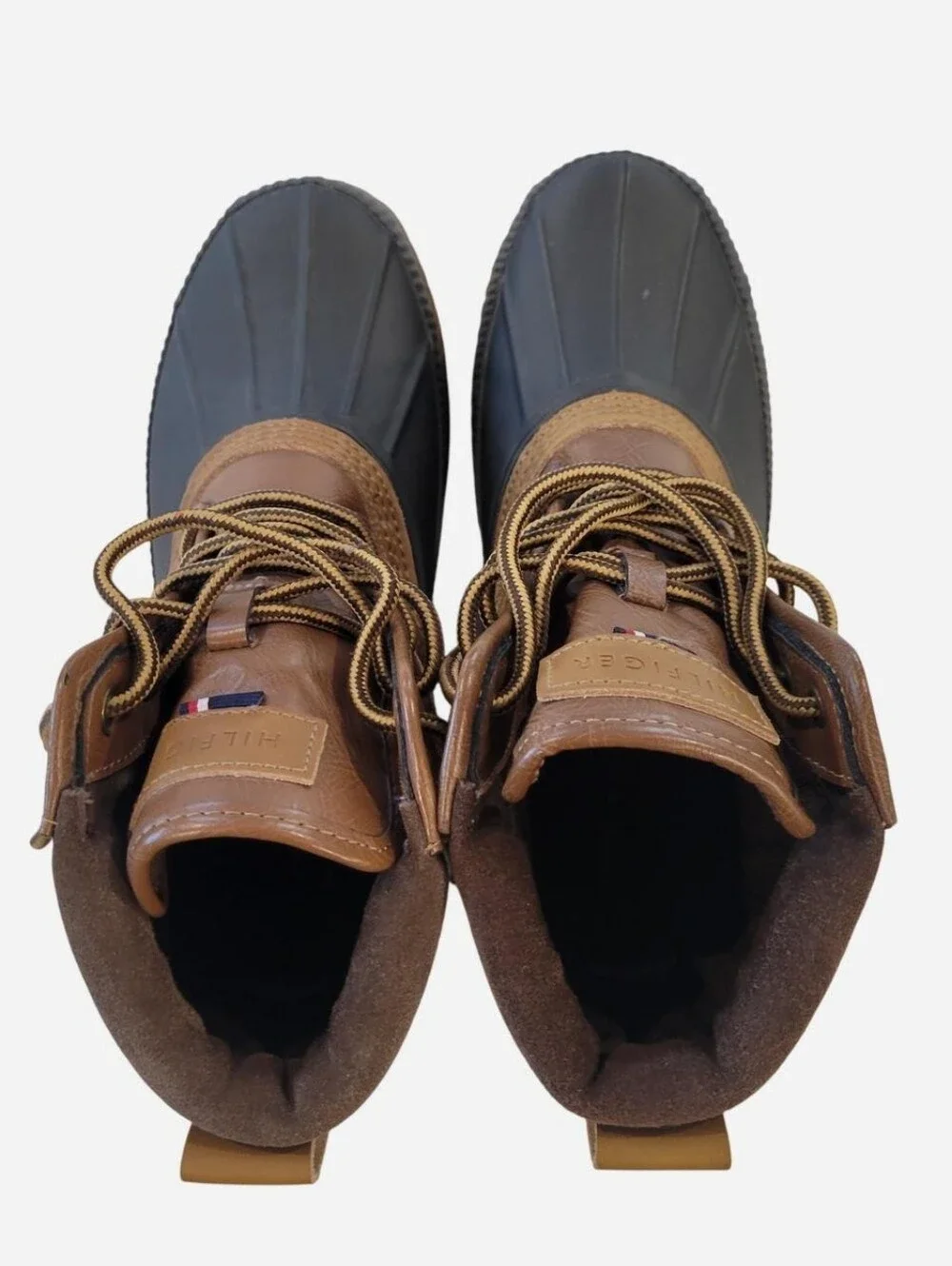 Tommy Hilfiger Men's Brown Leather Casual Boots - Size US 8